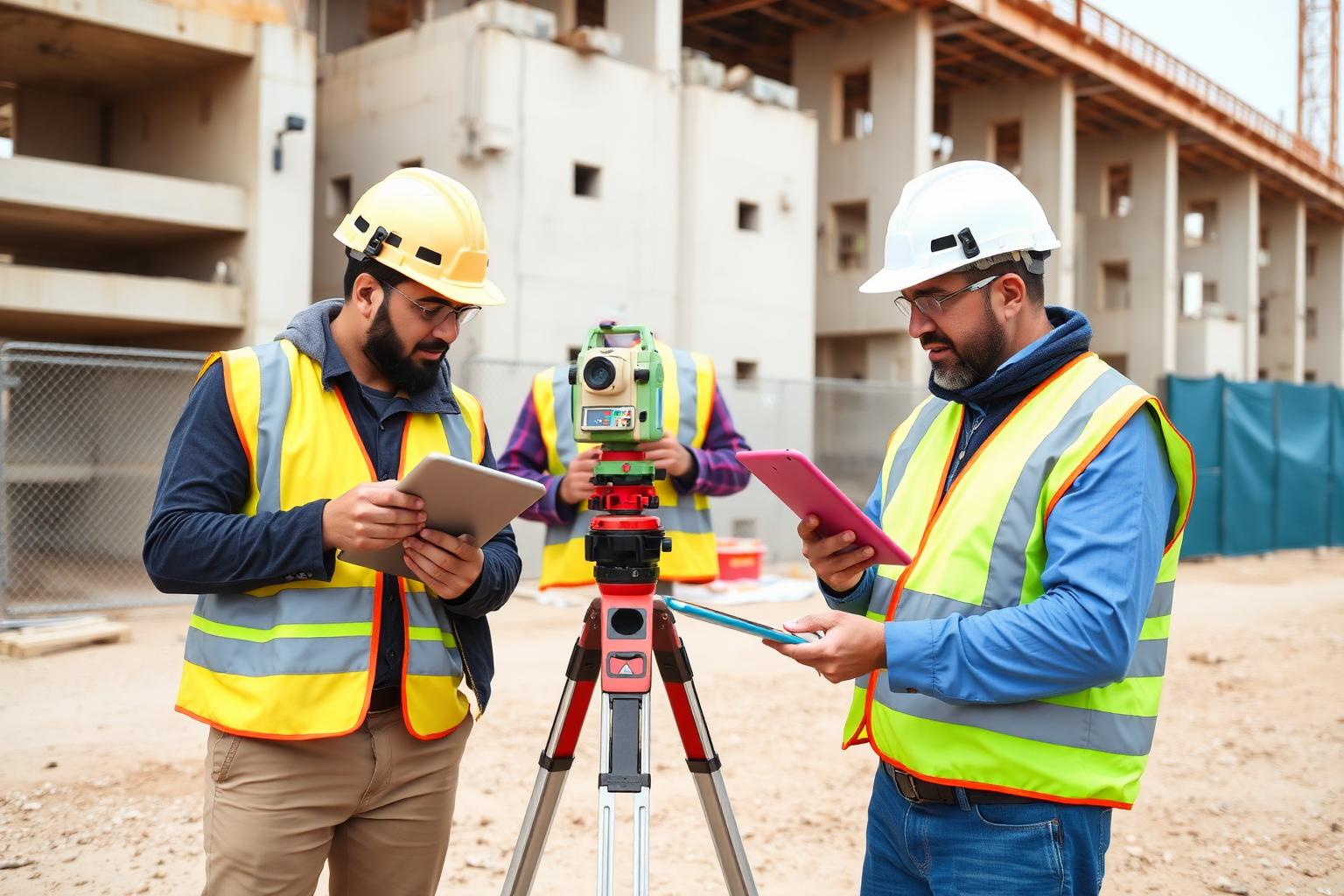 Engineers conducting a site survey