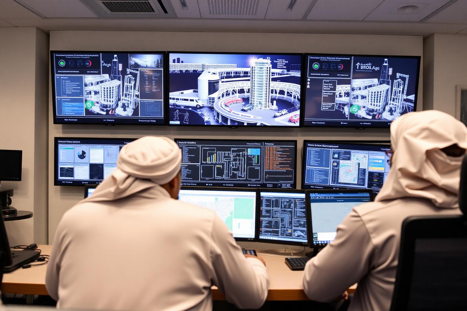 Facility management control room in Riyadh