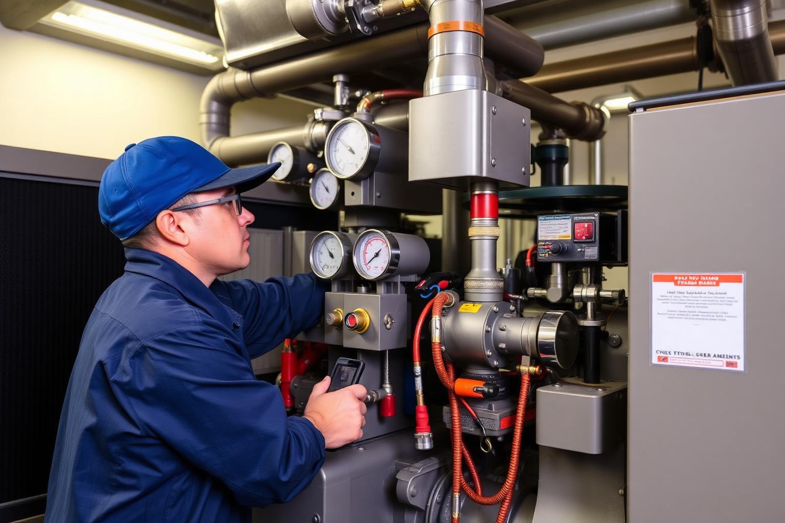 HVAC chiller compressor service
