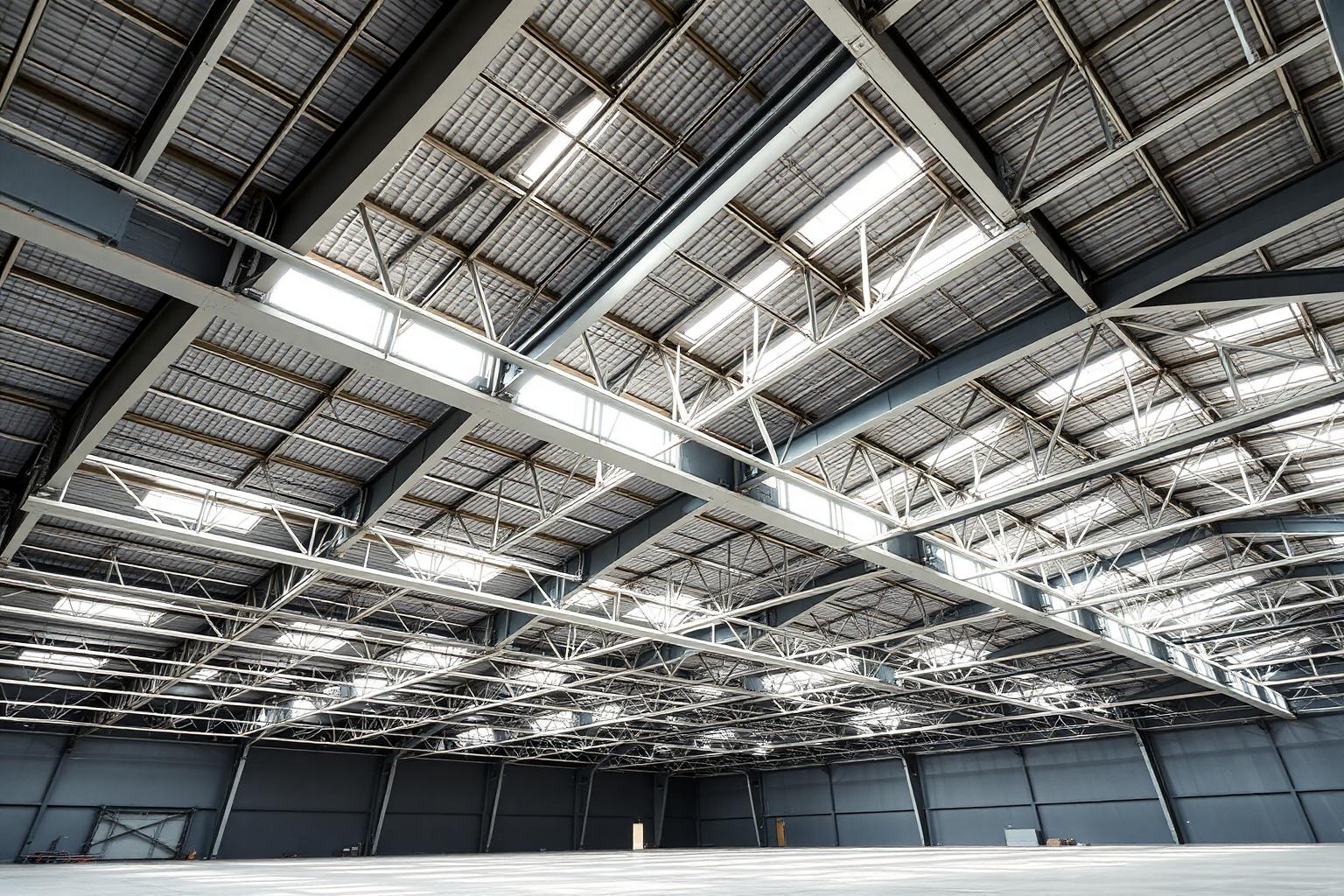 Steel-framed warehouse structure