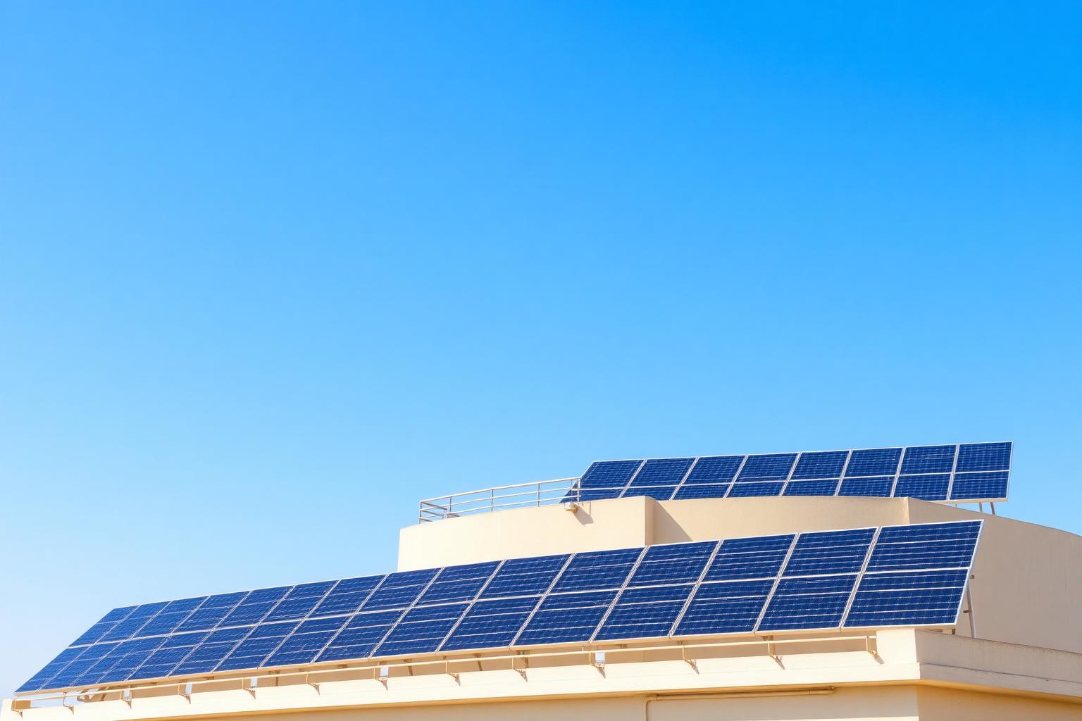 Rooftop solar panel array
